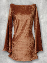 Charger l&#39;image dans la galerie, Robe Eileen - Browny Velvet
