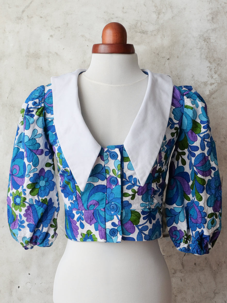 Blouse Elenore - Groovy blue